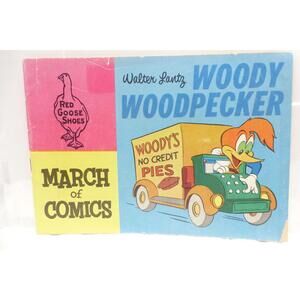 Vintage Walter Lantz Woody Woodpecker March of Comics Red Goose Shoes Store F4